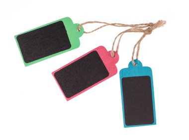 Beyaz arkaplanda boş bir isim etiketi var