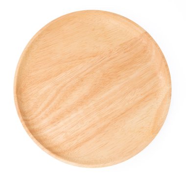 Boş tahta plaka beyaz arkaplanda izole edildi