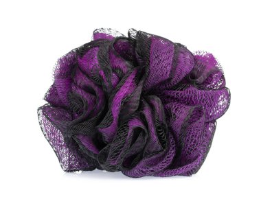  Beyaz arka planda izole banyo pufları.