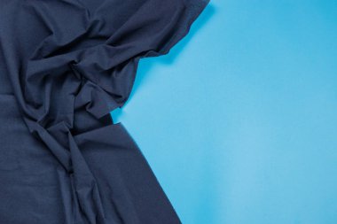 blue tablecloth on blue background