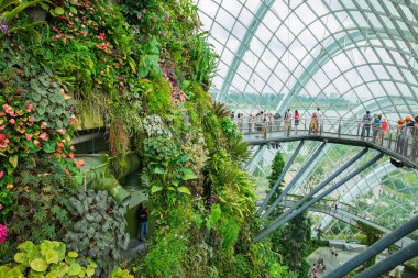 SINGAPORE - FEBRUARY 18, 2017: Flower Dome at Gardens by the Bay