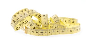 Measuring tape of the tailor for design isolated on white backgr
