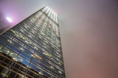 Hong Kong - 19 Mart 2016: Ofis manzaralı arka plan