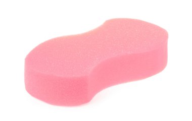 beyaz arkaplanda izole edilmiş temizlik için sünger