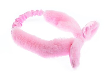 Beyaz arka planda izole edilmiş güzel pembe bir halka.. 