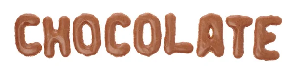 Абетка Листкове шоколадне печиво ізольоване на білому тлі — стокове фото