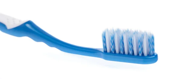 Une Brosse Dents Bleue Isolée Sur Fond Blanc — Photo