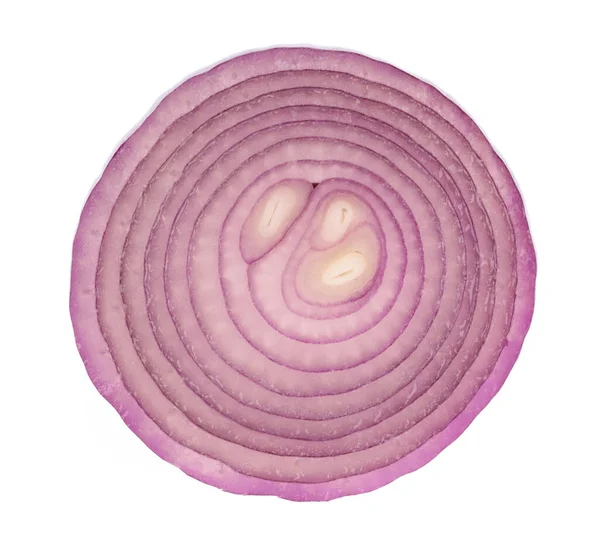 Half of purple onion isolated on white background — Stock Photo, Image