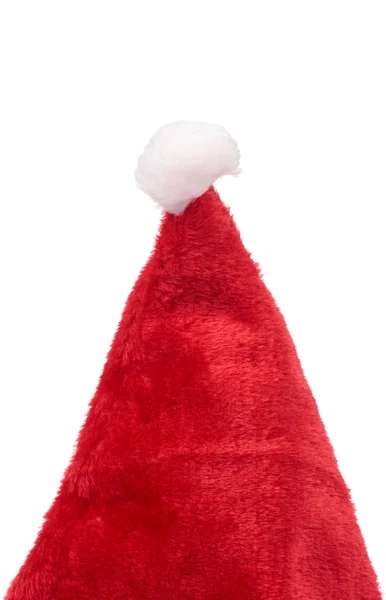 Santa claus röd hatt isolerad på vit bakgrund — Stockfoto