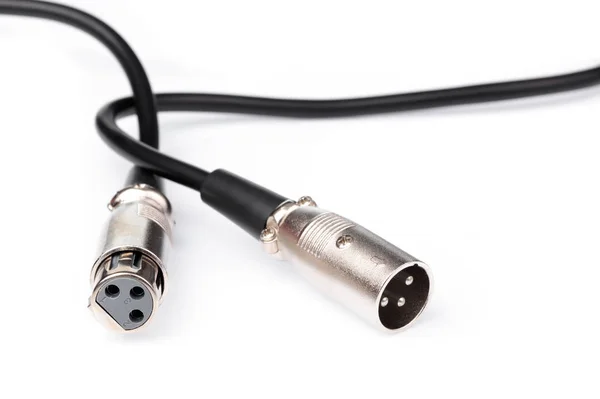 Connector voor audio apparatuur geïsoleerd op witte achtergrond. — Stockfoto