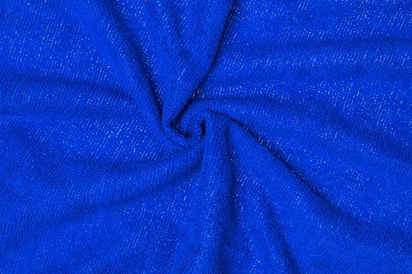 Blue fabric texture background,crumpled fabric background — Stok fotoğraf