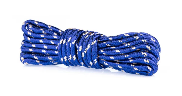 Azul de corda isolado no fundo branco — Fotografia de Stock