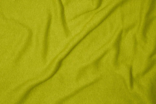 Fondo de textura de tela verde, fondo de tela arrugada —  Fotos de Stock