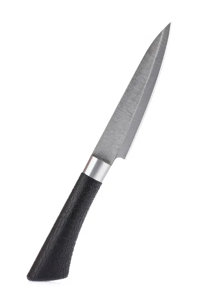 Μαχαίρια κουζίνας χάλυβα που απομονώνονται σε λευκό φόντο — Φωτογραφία Αρχείου