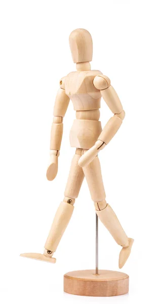 Wood Figure Model Manikin Mannequin Human Dummy Isolated on Whit — 스톡 사진