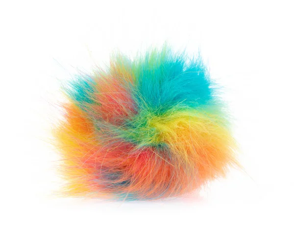 Multicolor Fluffy Fur izolované na bílém pozadí — Stock fotografie