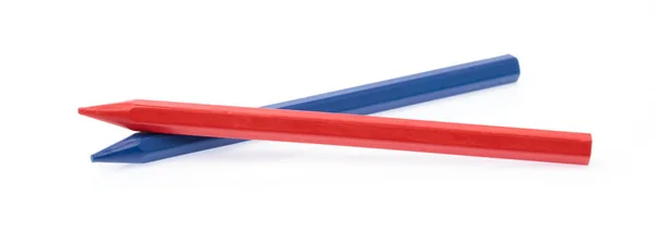 Lápis de cera de lápis colorido isolado em fundo branco — Fotografia de Stock