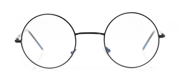 Black eye glasses isolated on white background — Stock Photo, Image