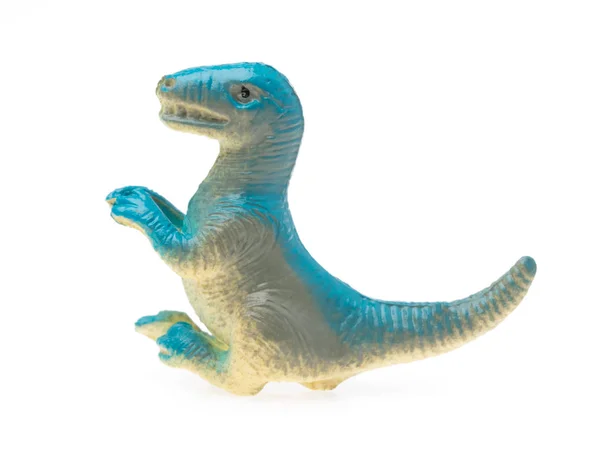Tiranosaurio Rex hecho de plástico. dinosaurio juguete aislado en wh —  Fotos de Stock