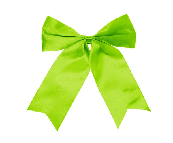 Green bow isolated on white background. — Stock Photo, Image