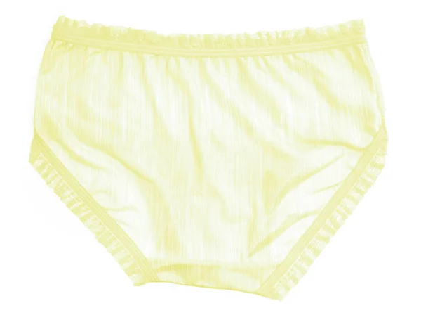 Yellow underwear isolated on white background — Stok fotoğraf