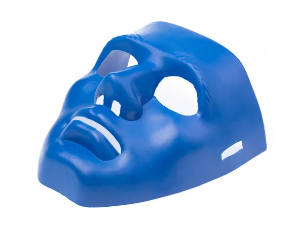 Blauwe maskers geïsoleerd op witte achtergrond — Stockfoto