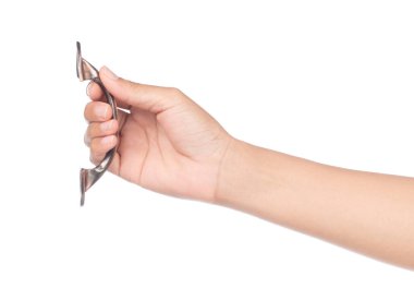 Geleneksel kapı kolu beyaz bir sırt deliğinde izole edilmiş.