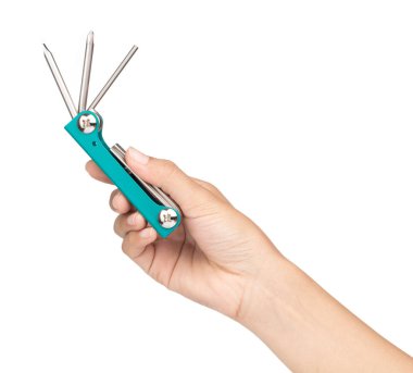 Çok Aletli Tornavida Beyaz bir arka grupta izole edildi