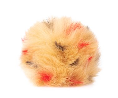 Fur ball isolated on white background