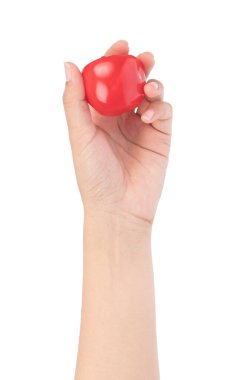 Beyaz arka planda izole edilmiş meyve oyuncağı plastik.