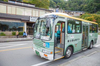 JAPAN - October 19, 2016: Kawaguchiko sightseeing bus red line 