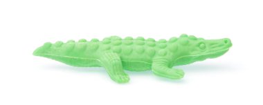 Shape of crocodile eraser isolated on white background