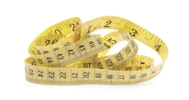 Measuring tape of the tailor for design isolated on white backgr
