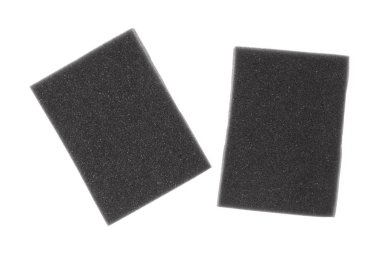 black sponge isolated on white background 