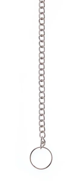 Long chain of keychain strap isolated on white background — 图库照片