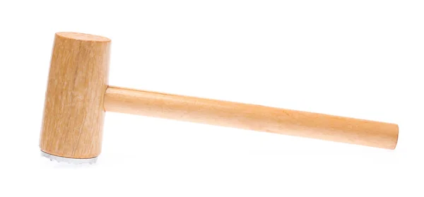 Wooden hammer isolated on white background — Stock Photo, Image