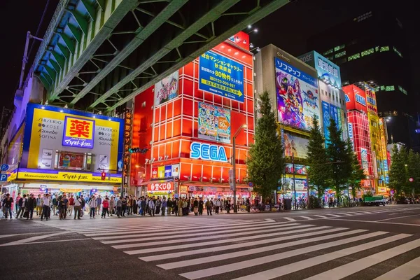 JAPAN - October 22, 2016: People and Tourist at Akihabara shoppi — Stockfoto