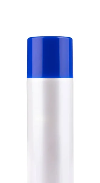 Solskyddsspray flaska isolerad på vit bakgrund. — Stockfoto