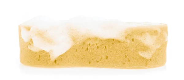 Houba s pěnovým mýdlem sud izolované na bílém pozadí — Stock fotografie