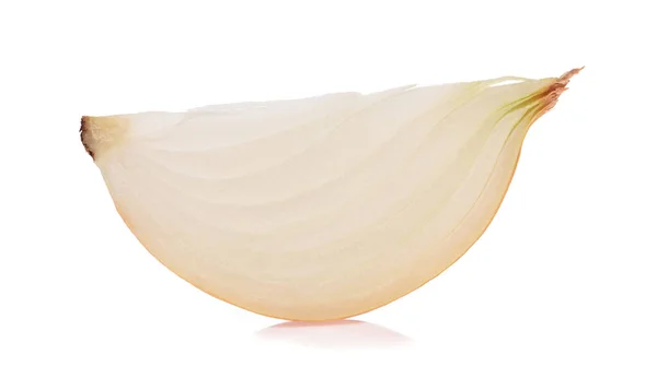 Sliced of onion isolated on white background — 图库照片