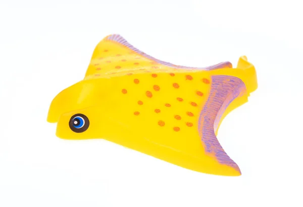 Brinquedo de peixe isolado no fundo branco — Fotografia de Stock