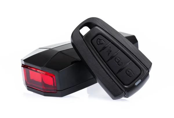 Bike Rear Tail Light and A car keys centralized control isolated — Stock Photo, Image