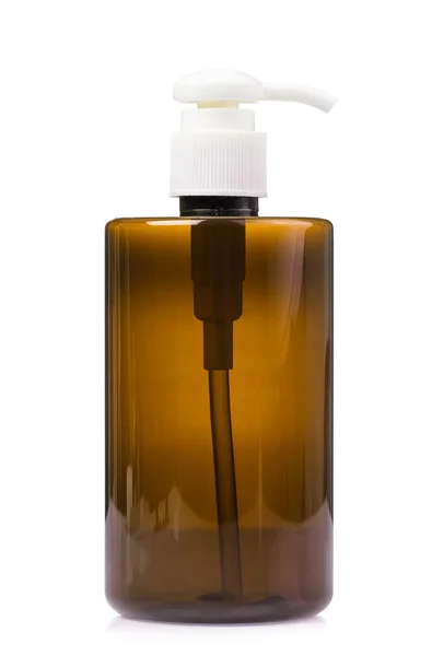 Garrafa plástica isolada da bomba do distribuidor do sabão do gel, da espuma ou do líquido — Fotografia de Stock