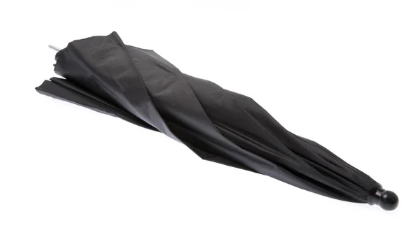 Чорна парасолька для освітлення студії ізольована на білому тлі . — стокове фото