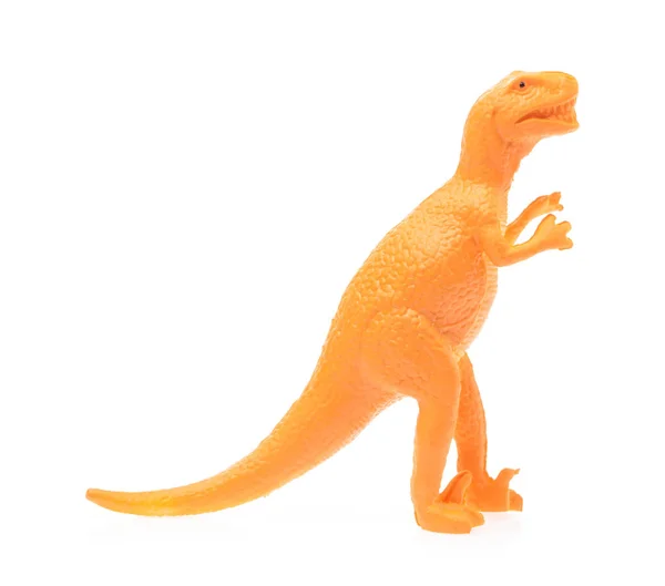 Jouet petit dinosaure isolé sur fond blanc — Photo