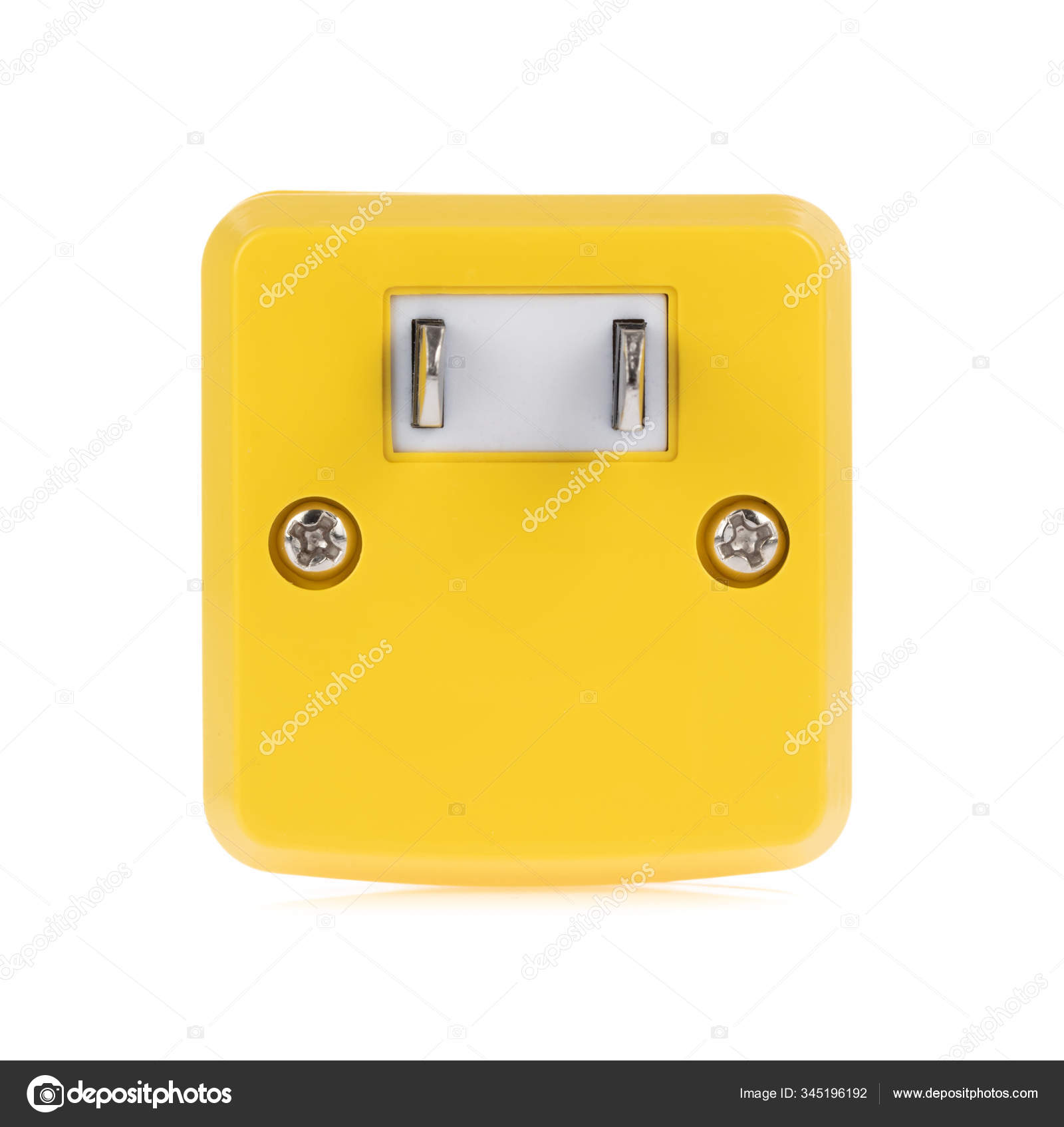 Power Adapter for outlet with On/Off Switch isolated on white ba ...