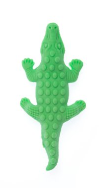 Shape of crocodile eraser isolated on white background