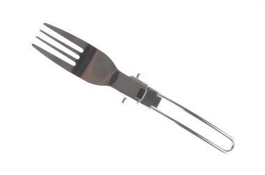 Stainless fork Foldable design isolated on a white background