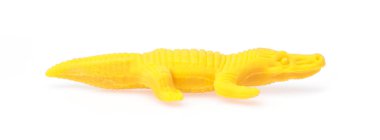 Shape of crocodile eraser isolated on white background