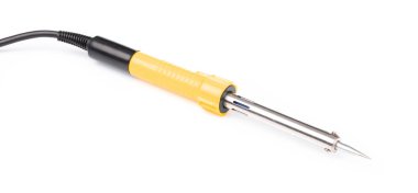 Lehim demiri beyaz arkaplanda izole edildi.